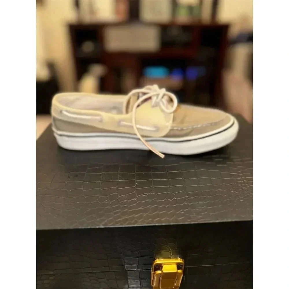 Sorry Men's Bahama II Boat Shoes Khaki/Oyster Size 8M